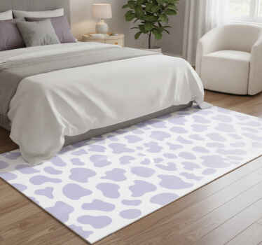 Tapis vinyle violet imprimé vache violet - TenStickers