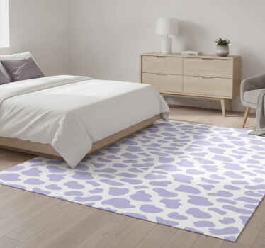 Vinyl teppich lila mit lila kuhmuster - TenStickers