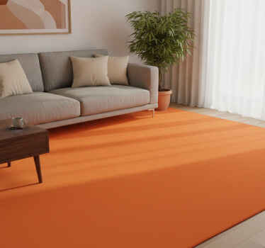 Orange vinyl tæppe i ensartet varm tone - TenStickers