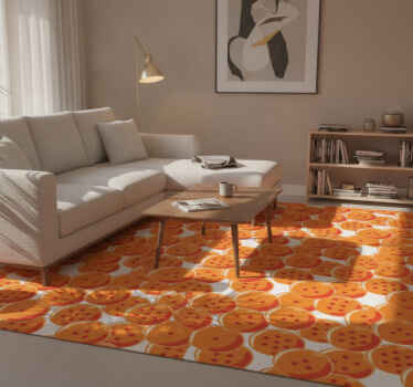 Orange vinyl tæppe dragebolde - TenStickers