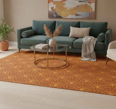 Orange vinyl tæppe elegant orange artdeco - TenStickers
