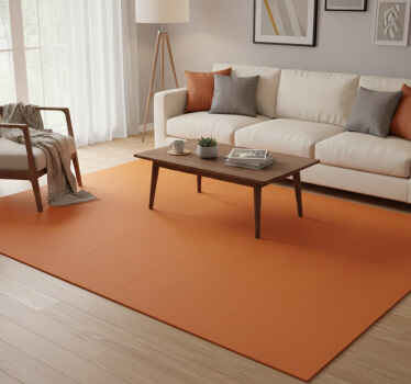 Orange monocolor orange vinyl tæppe - TenStickers