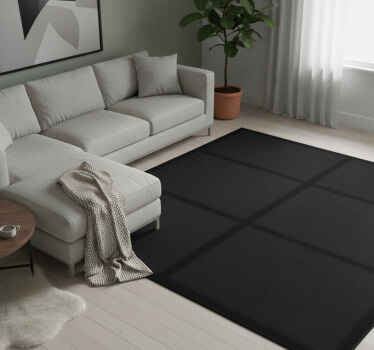 Vinyl teppich schwarz modernes blockmuster - TenStickers