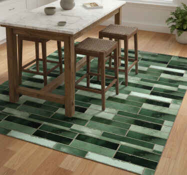 Long green green vinyl rug - TenStickers