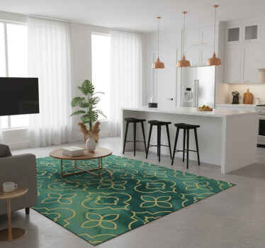 Turquoise green vinyl rug - TenStickers
