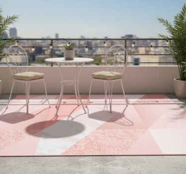 Buitenvinyltapijt roze marmer - TenStickers