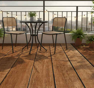 Buitenvinyltapijt rustic houten textuur - TenStickers