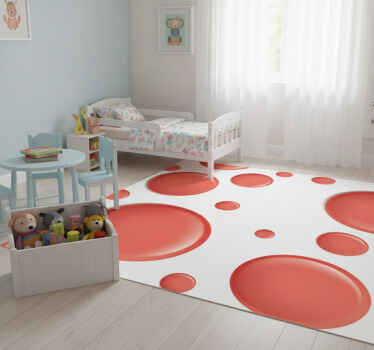 Vinyl teppich rot roter kreis - TenStickers