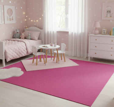 Tapis vinyle rose fuchsia - TenStickers