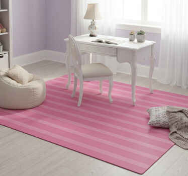 Tapis vinyle rose rayures claires rose foncé - TenStickers