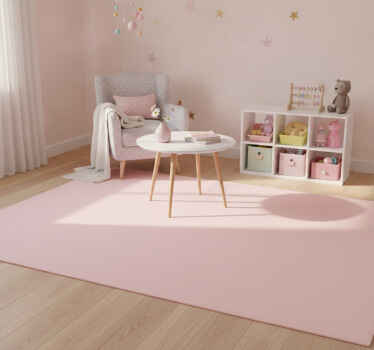 Tapis vinyle rose motif uni - TenStickers