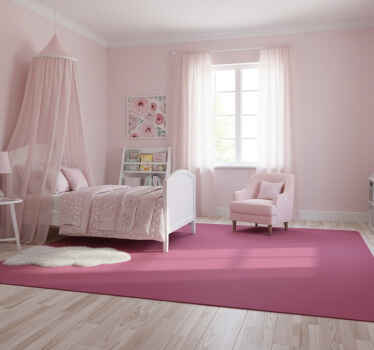Tapis vinyle rose uni foncé - TenStickers