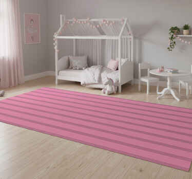 Tapis vinyle rose rayures rose foncé - TenStickers
