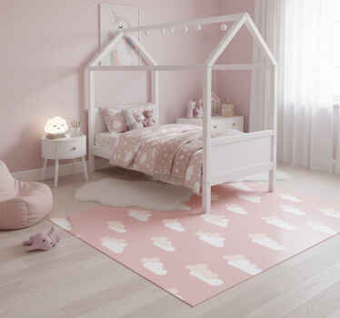 Tapis vinyle rose fond rose - TenStickers