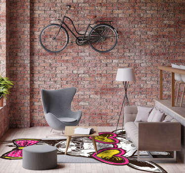 Skæve girafhjertebriller dyr vinyltæpper - TenStickers