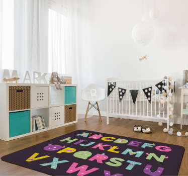 Original monstrous vinyl alphabet rug - TenStickers