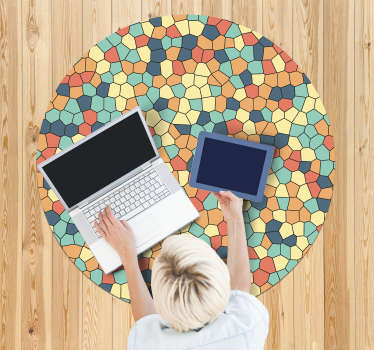 Vinyl Teppich Mosaik mosaikrondell - TenStickers