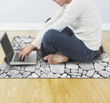 Erstaunlicher Vinylteppich mit Steineffekt - TenStickers