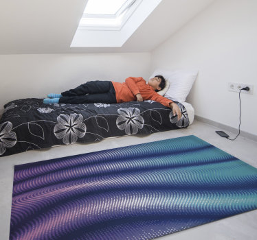 Abstract purple stripes vinyl rug - TenStickers