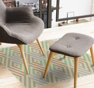 Alfombra vinílica geométrica formas abstractas - TenVinilo