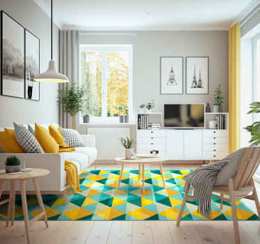 Geometrisches Dreiecke Muster  Vinyl Teppich - TenStickers