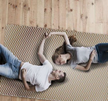 Zig zag geometric shapes vinyl rug - TenStickers