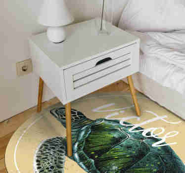 Personalized Turtle custom vinyl rug - TenStickers