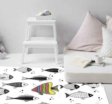 Tapis vinyle Poissons à contre-courant - TenStickers
