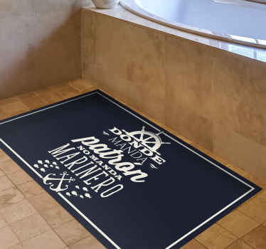 Alfombra vinílica frase donde hay patrón - TenVinilo