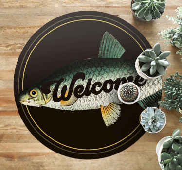 Tapis vinyle animal entrée de poisson de bienvenue - TenStickers