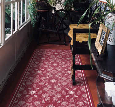 Gyönyörű paisley virágok vinil nappali szőnyeg - TenStickers