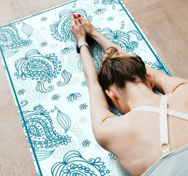 Mandala Paisley Harmony mandala vinyl rug - TenStickers