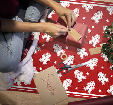 Gingerbread Festivity Christmas vinyl rug - TenStickers