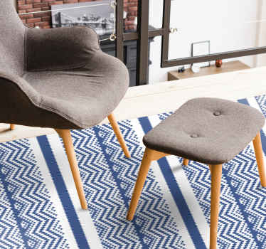 Simple blue  stripes carpet - TenStickers