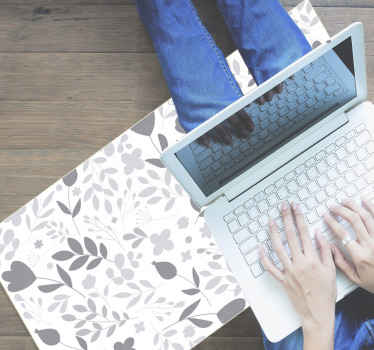 λευκό γκρι μοτίβο χαλί βινυλίου μοντέρνο χαλί - TenStickers