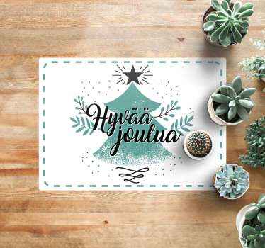 Valkoinen piste hyvää joulua jouluinen vinyylimatto - Tenstickers