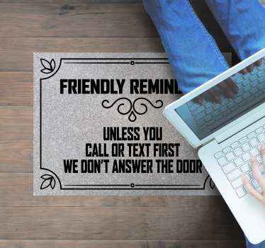 φιλικό υπενθύμιση προσαρμοσμένο χαλί - TenStickers