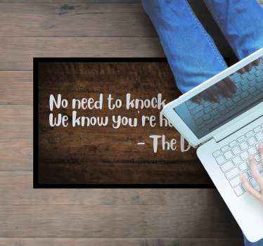 Welcoming Quote Entry custom vinyl carpet - TenStickers