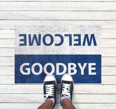 Welcome and Goodbye vinyl rug - TenStickers