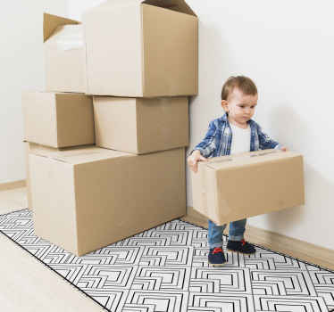 Alfombras vinílicas modernas alfombra de vinilo con geometría pan - TenVinilo