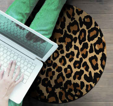 Alfombra vinílica animal print estilo leopardo - TenVinilo