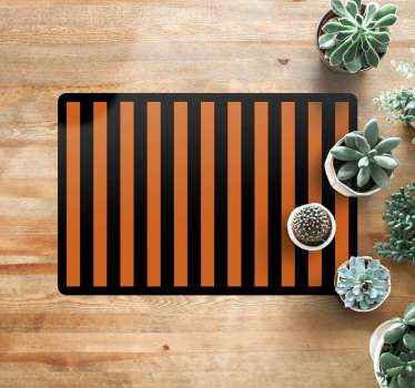Tapetes de halloween listrados em laranja e preto - TenStickers