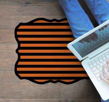 Alfombra vinílica Halloween rayas de halloween - TenVinilo