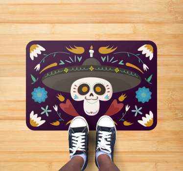 Tapis vinyle événements images de crâne de fête - TenStickers