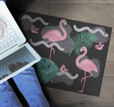 Tropical Flamingo Pattern animal vinyl rug - TenStickers