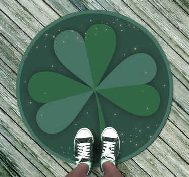 Shamrock and stars floral rug - TenStickers