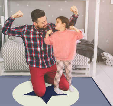 αποχρώσεις του μπλε αστεριού χαλί βινυλίου - TenStickers