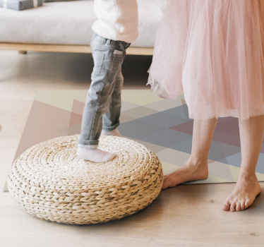 Geometrik örtüşme geometrik pvc halı - TenStickers