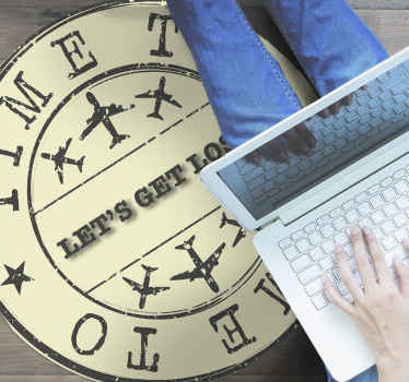 Vinyl Teppich Spruch zeit verloren gehen - TenStickers