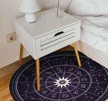 Astrological Compass circular vinyl carpet - TenStickers